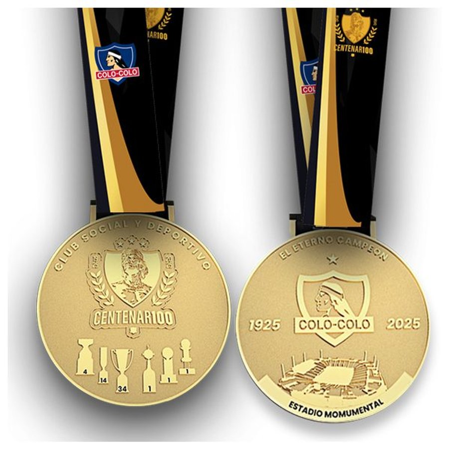 Medallón Conmemorativo Centenario Colo Colo