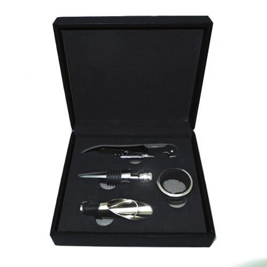 Set de Vino Símil Cuero W4