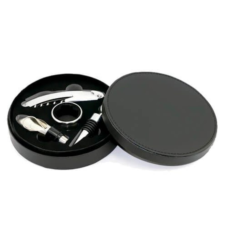 Set de Vino Símil Cuero W7