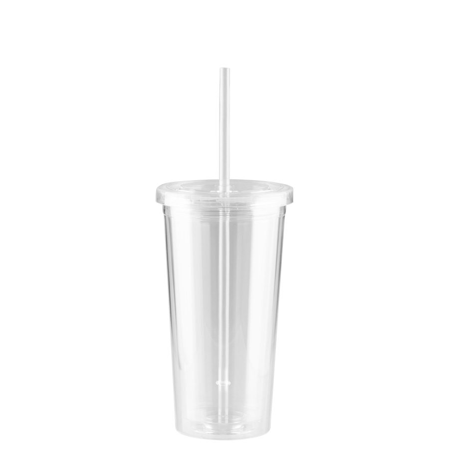 Vaso plástico doble pared aislante 600cc